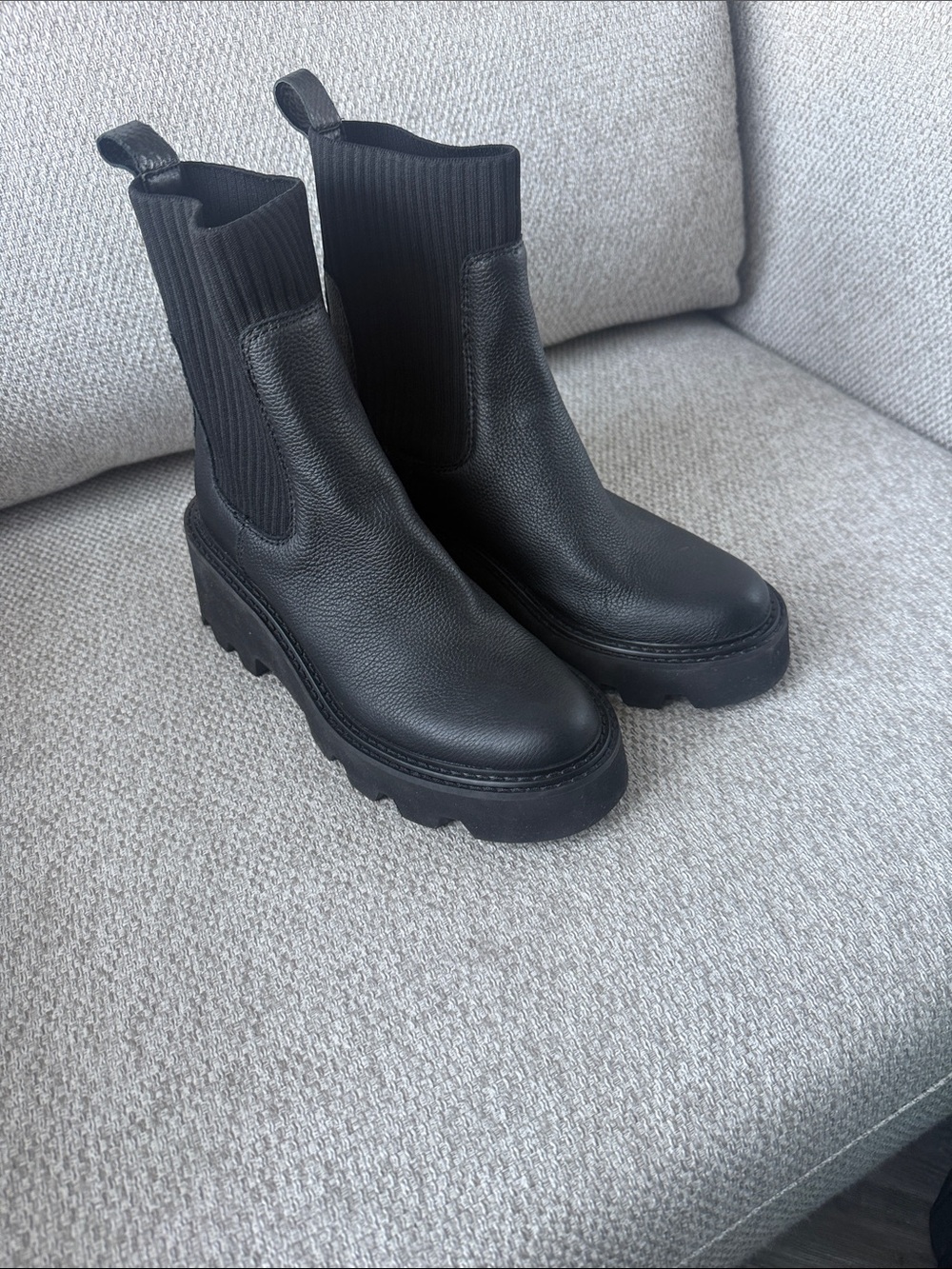 Dolce Vita Black Platform Boots - Women's Chunky Ankle Boot